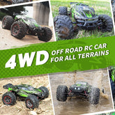 Hosim 1:12 RC Car Remote Control Car Monster Truck Dual Batteries 9156 Green